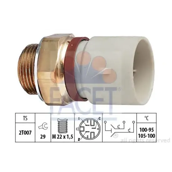 Comutator Temperatura, Ventilator Radiator FACET 7.5674