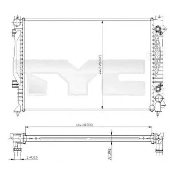 Racire Motor, Radiator TYC 702-0003