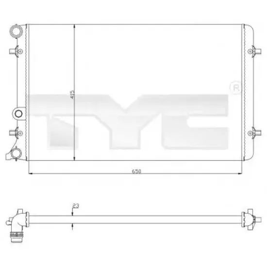 Racire Motor, Radiator TYC 702-0033