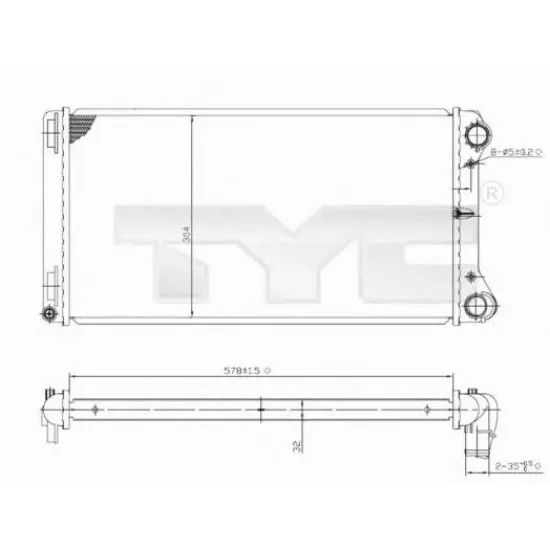 Racire Motor, Radiator TYC 709-0002