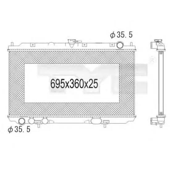 Racire Motor, Radiator TYC 724-1004