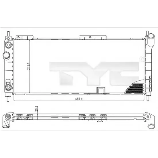 Racire Motor, Radiator TYC 725-0003