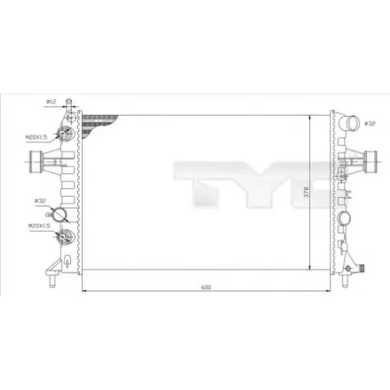 Racire Motor, Radiator TYC 725-0006