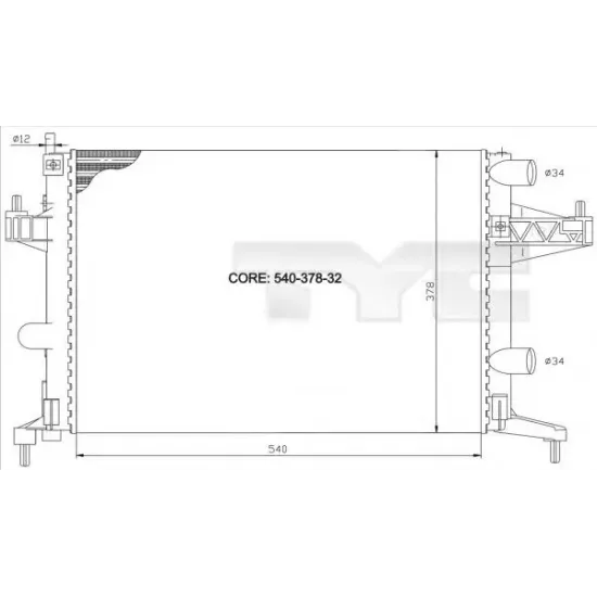 Racire Motor, Radiator TYC 725-0007