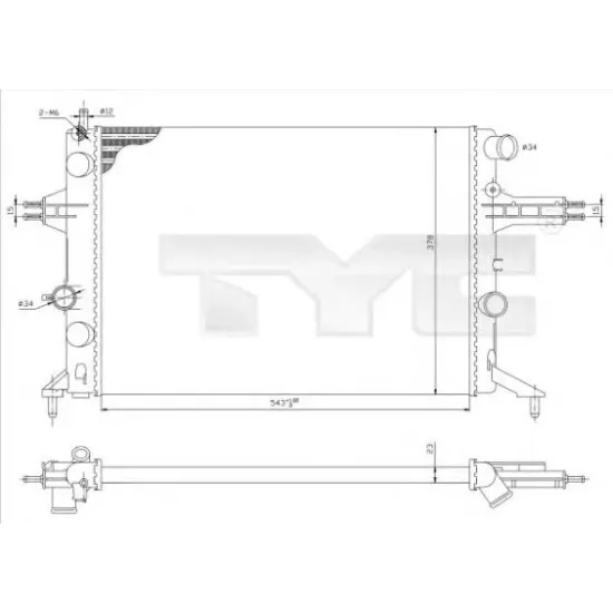 Racire Motor, Radiator TYC 725-0021