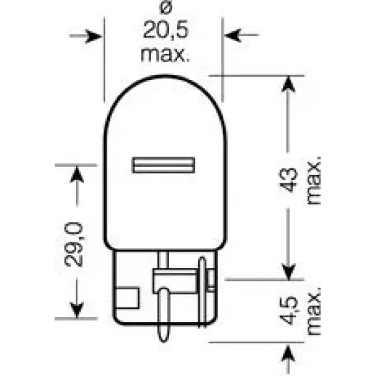 Lampa Frana / Lampa Spate, Lumina Aditionala Frana, Lumini de Stationare, Lampa Ceata Spate, Lampa Mers Inapoi, Bec Incandescent, Bec Lumina Zi, Semnalizator, Lampa Frana, Bec, Bec OSRAM 7505