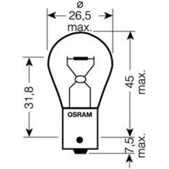 Lampa Ceata Spate, Lampa Mers Inapoi, Bec Incandescent, Bec Lumina Zi, Semnalizator, Lampa Frana, Lampa Spate, Bec OSRAM 7511