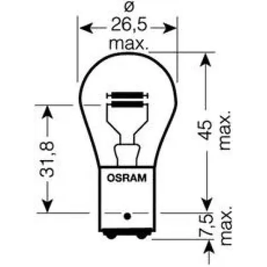 Lampa Frana / Lampa Spate, Lumini de Stationare, Lumina Ceata / Frana, Semnalizator, Bec, Bec OSRAM 7537