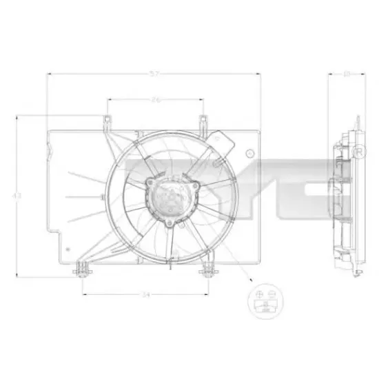 Ventilator, Radiator TYC 810-0042