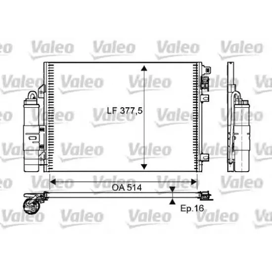 Condensator, Climatizare VALEO 814051