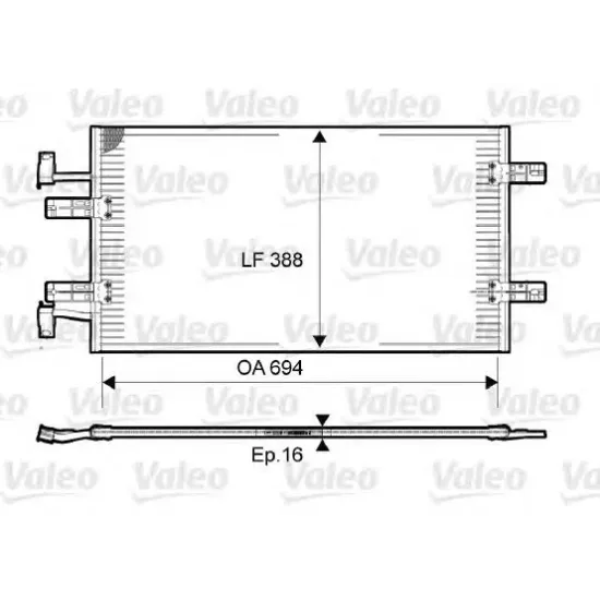 Condensator, Climatizare VALEO 814171