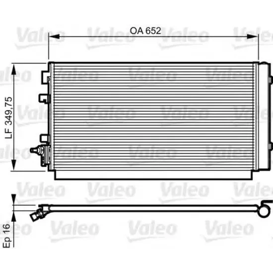 Condensator, Climatizare VALEO 814187