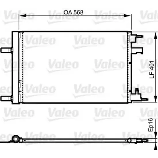 Condensator, Climatizare VALEO 814201