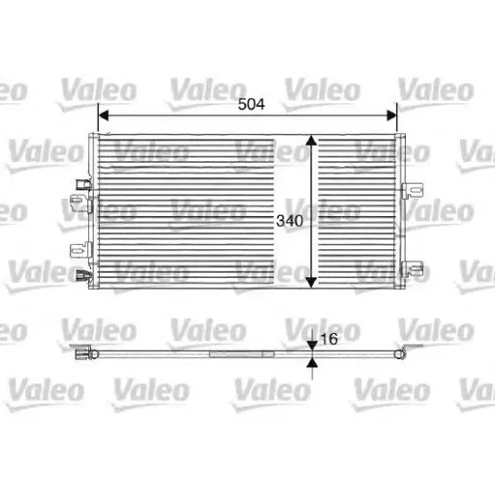 Condensator, Climatizare VALEO 817687