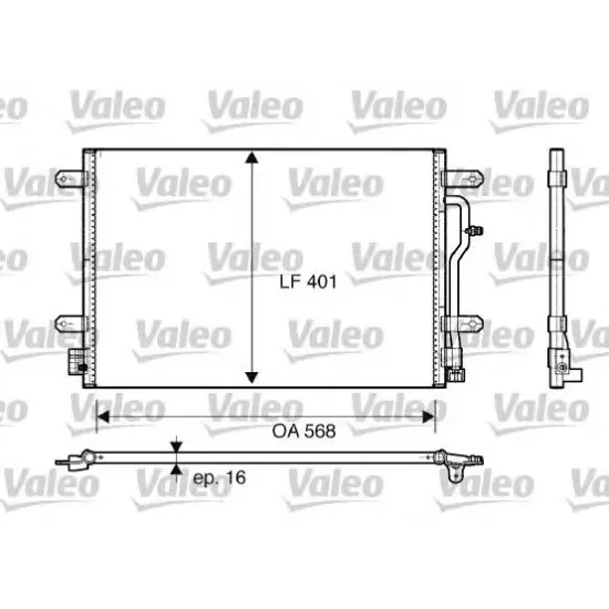 Condensator, Climatizare VALEO 817741