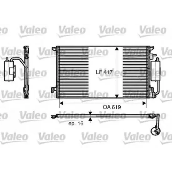 Condensator, Climatizare VALEO 817809