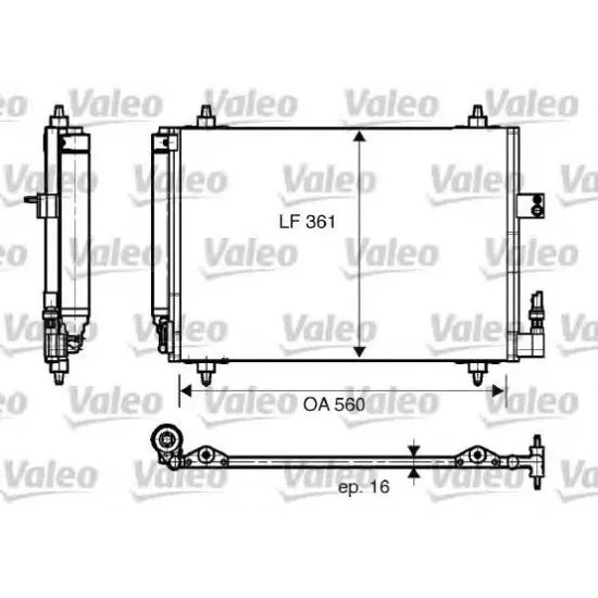 Condensator, Climatizare VALEO 817824