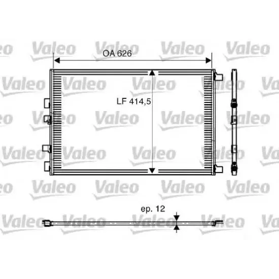 Condensator, Climatizare VALEO 818002