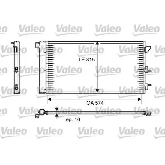 Condensator, Climatizare VALEO 818005