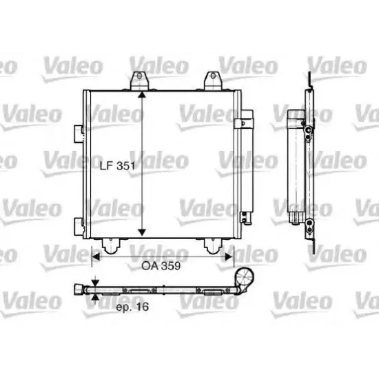 Condensator, Climatizare VALEO 818014