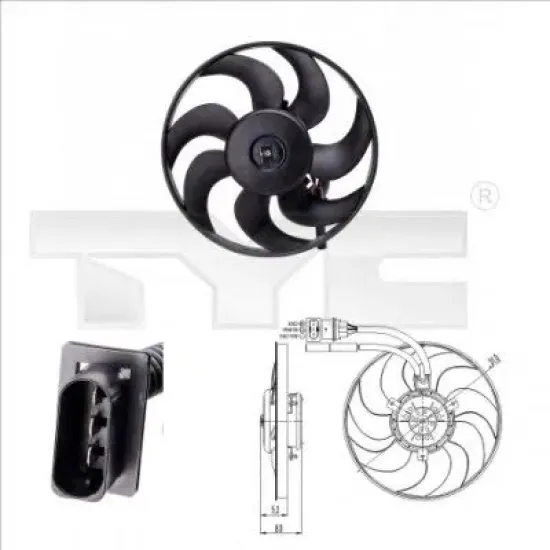 Ventilator, Radiator TYC 831-0009