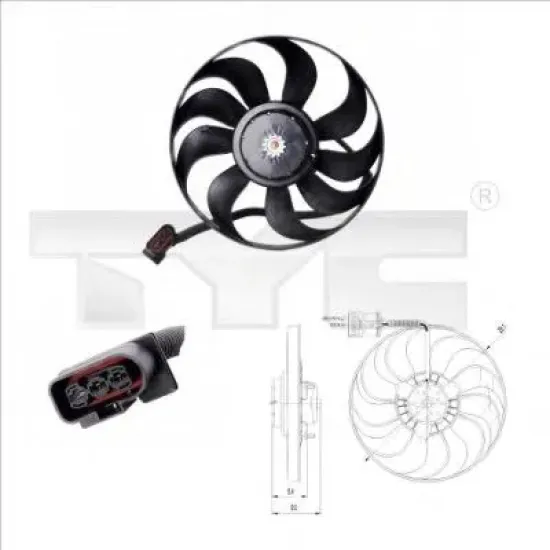 Ventilator, Radiator TYC 837-0022