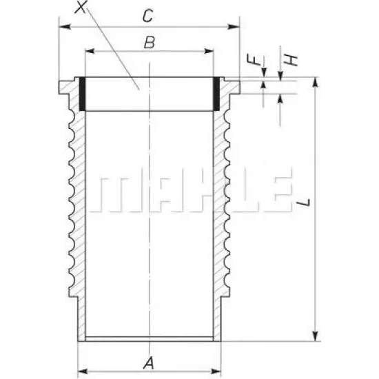 Camasa Cilindru MAHLE ORIGINAL 061 WN 16 01