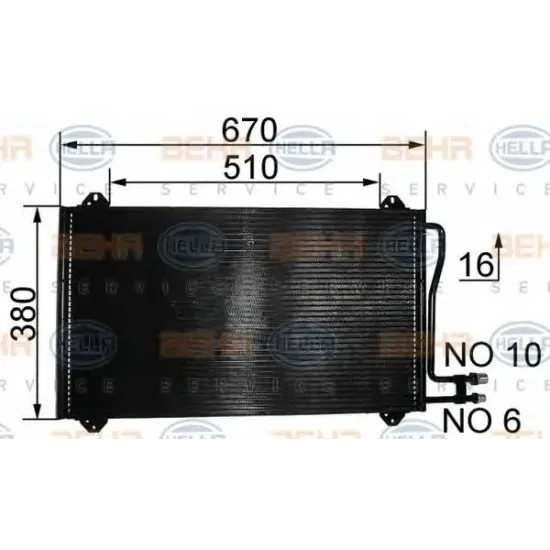 Condensator, Climatizare HELLA 8FC 351 037-161