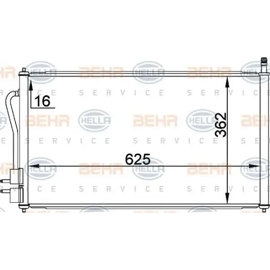 Condensator, Climatizare HELLA 8FC 351 037-471