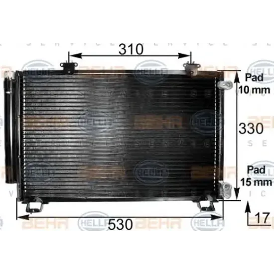 Condensator, Climatizare HELLA 8FC 351 300-261