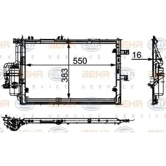 Condensator, Climatizare HELLA 8FC 351 300-621