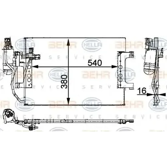 Condensator, Climatizare HELLA 8FC 351 301-391