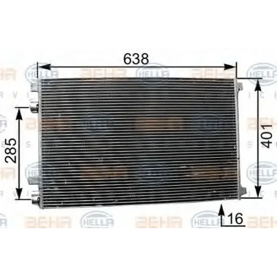 Condensator, Climatizare HELLA 8FC 351 301-561