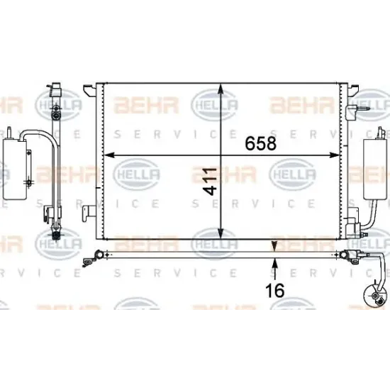 Condensator, Climatizare HELLA 8FC 351 302-531