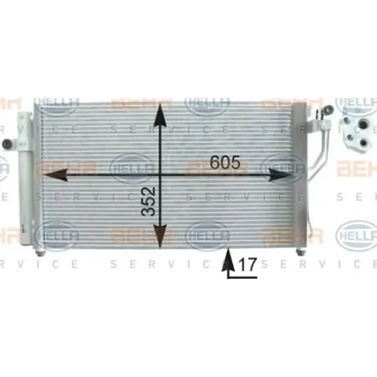 Condensator, Climatizare HELLA 8FC 351 303-171