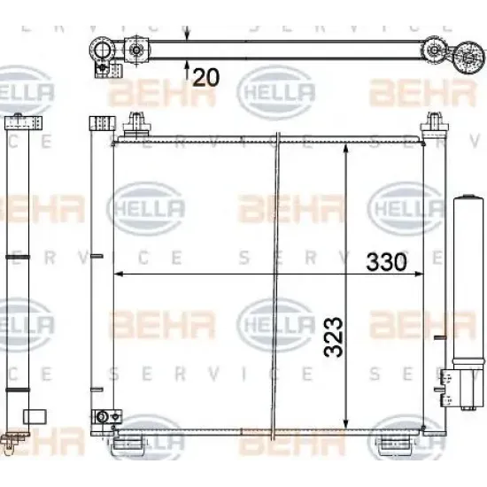 Condensator, Climatizare HELLA 8FC 351 303-481