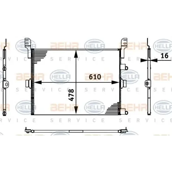 Condensator, Climatizare HELLA 8FC 351 317-661