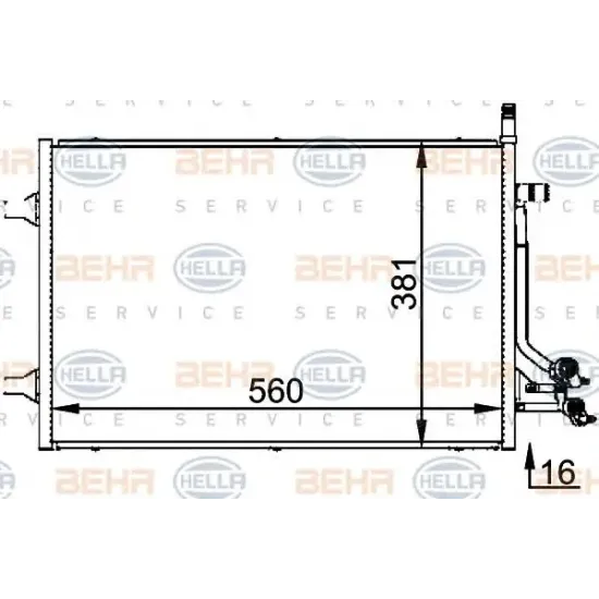 Condensator, Climatizare HELLA 8FC 351 318-381