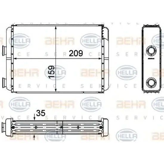 Incalzire Habitaclu, Schimbator Caldura HELLA 8FH 351 308-251