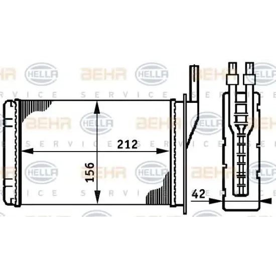 Incalzire Habitaclu, Schimbator Caldura HELLA 8FH 351 311-051