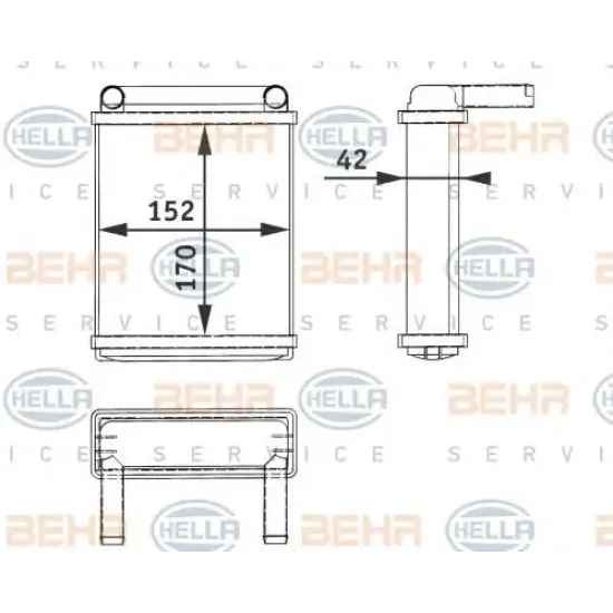 Incalzire Habitaclu, Schimbator Caldura HELLA 8FH 351 312-521