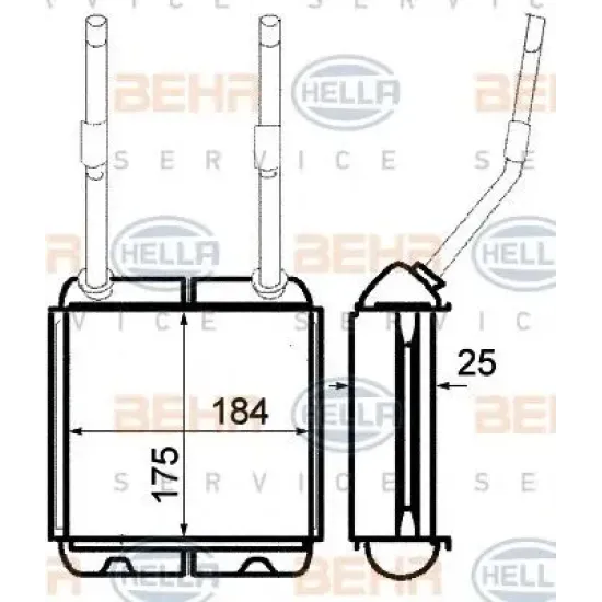 Incalzire Habitaclu, Schimbator Caldura HELLA 8FH 351 313-031