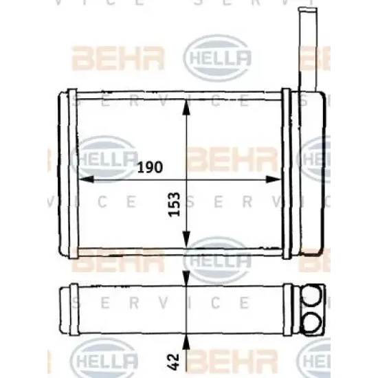 Incalzire Habitaclu, Schimbator Caldura HELLA 8FH 351 313-121