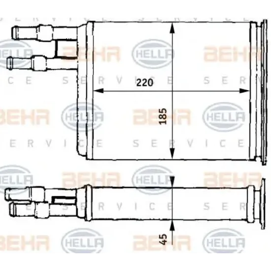 Incalzire Habitaclu, Schimbator Caldura HELLA 8FH 351 313-171