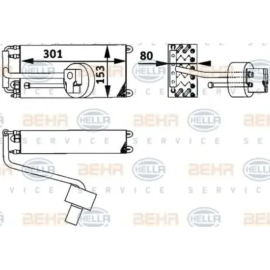 Aer Conditionat, Evaporator HELLA 8FV 351 211-601