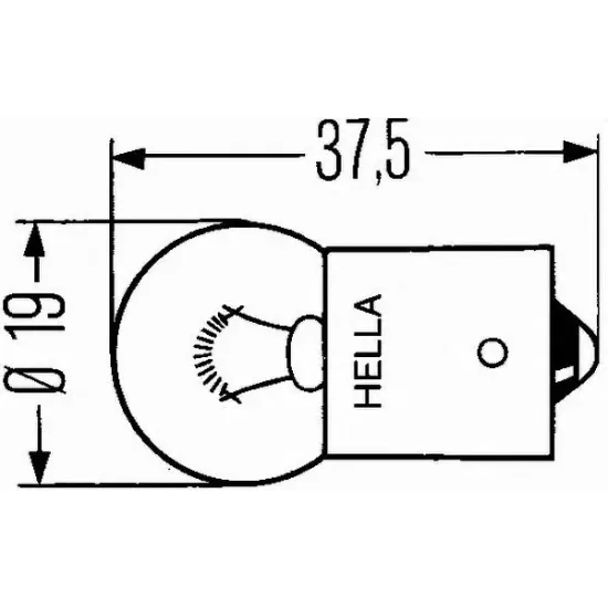 Iluminare Demarcare / Avertizare, Iluminare Numar Circulatie, Lumini de Stationare, Iluminare Portbagaj, Lumini Interioare, Bec Incandescent, Semnalizator, Lampa Spate, Bec, Bec HELLA 8GA 002 071-121