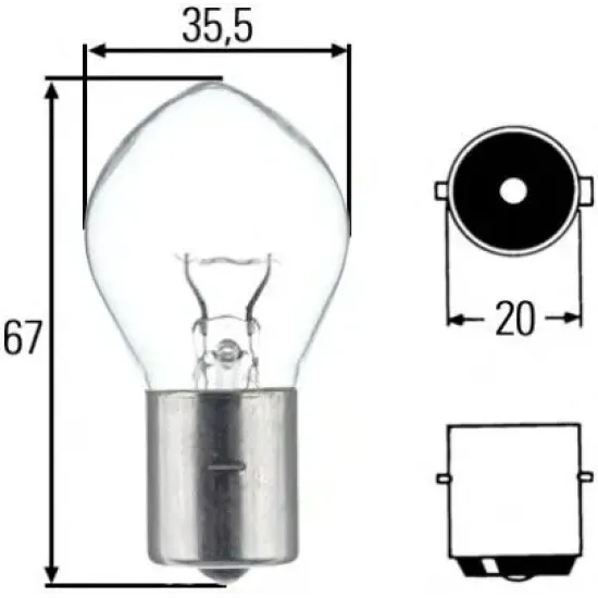 Lampa Ceata Spate, Lampa Mers Inapoi, Bec Incandescent, Far de Lucru, Bec HELLA 8GA 002 083-131