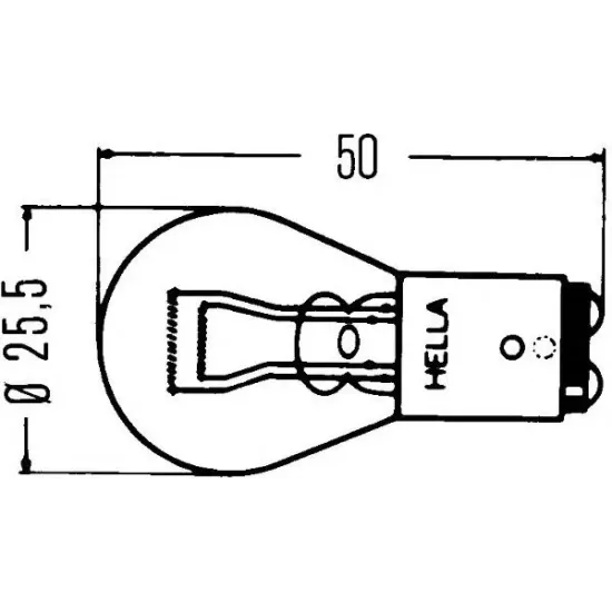 Lampa Frana / Lampa Spate, Lumini de Stationare, Iluminare Portbagaj, Lampa Ceata Spate, Lampa Mers Inapoi, Bec Incandescent, Bec Incandescent, Bec Lumina Zi, Semnalizator, Lampa Spate, Bec, Bec HELLA 8GD 002 078-121