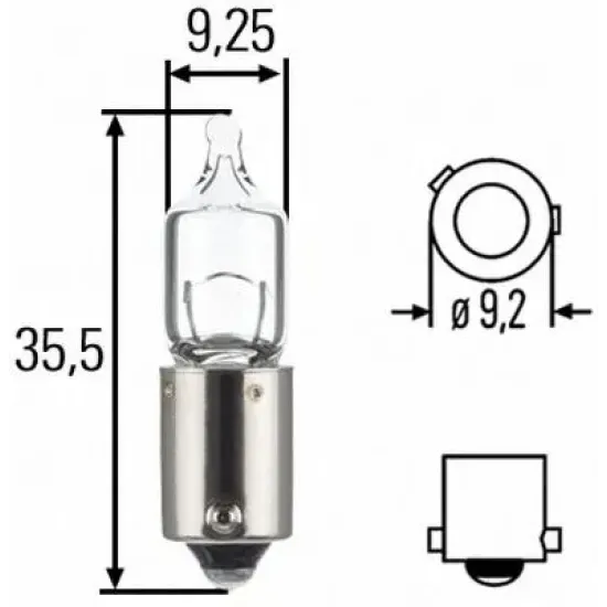 Iluminare Numar Circulatie, Lumini de Stationare, Iluminare Portbagaj, Lampa Mers Inapoi, Bec Incandescent, Bec Incandescent, Bec Lumina Zi, Semnalizator, Lampa Spate, Bec, Bec HELLA 8GH 007 643-121