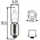 Iluminare Numar Circulatie, Lumini de Stationare, Iluminare Portbagaj, Lampa Mers Inapoi, Bec Incandescent, Bec Incandescent, Bec Lumina Zi, Semnalizator, Lampa Spate, Bec, Bec HELLA 8GH 007 643-121